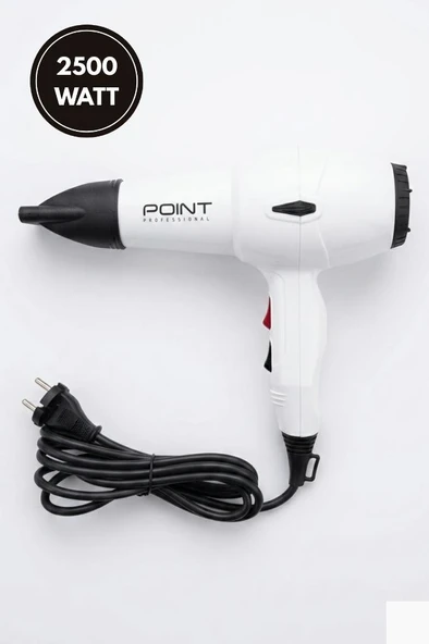 Point Blow Dryer Tam Profesyonel 2500 Watt AC Motor Fön Makinesi Beyaz ürün görseli 1