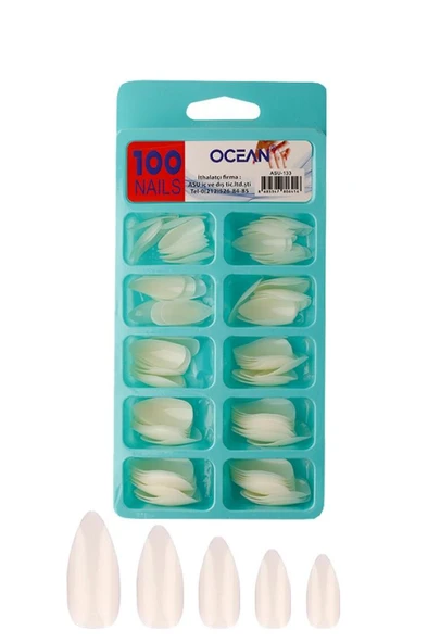 Ocean 100'lü Badem Tırnak Nail Mat ASU-133 ürün görseli 1