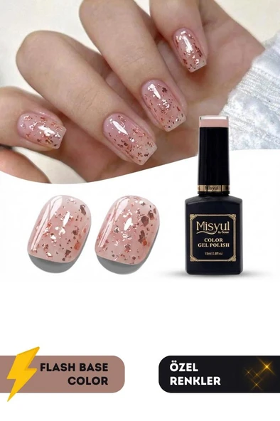 Misyul UV Led Kalıcı Oje Nail Art 15 ml Flash Base Color F01 ürün görseli 1