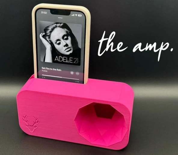 3D Yazıcı Tasarımı Akustik Telefon Standı ve Ses Yükseltici Hoparlör ürün görseli 1