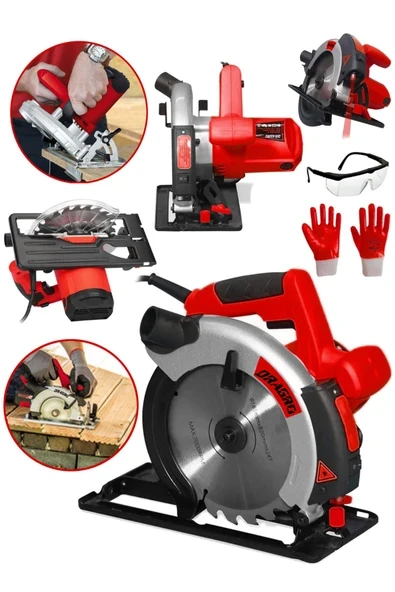 DRAGRO Alman Pro 4200 Watt Lazerli Bakir Sargili Metal Şanzuman Sunta Kesme Daire Testere Makinesi 185 Mm ürün görseli 1