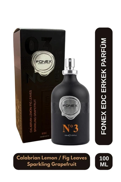 Fonex No:3 EDC Erkek Parfüm 100 Ml Calabrian Lemon & Fig Leaves ürün görseli 1