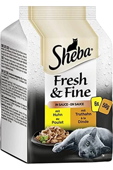 SHEBA Fresh&fıne Kümes Hayvanları Seçkisi 6x50 gr ürün görseli 1