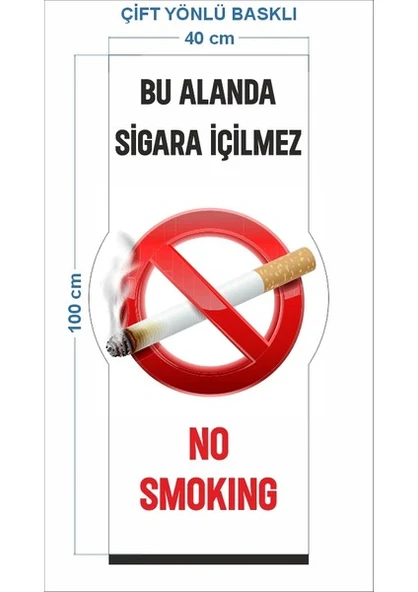 DRK PRINT Sigara Içilmez Levhası Ayaklı ürün görseli 1
