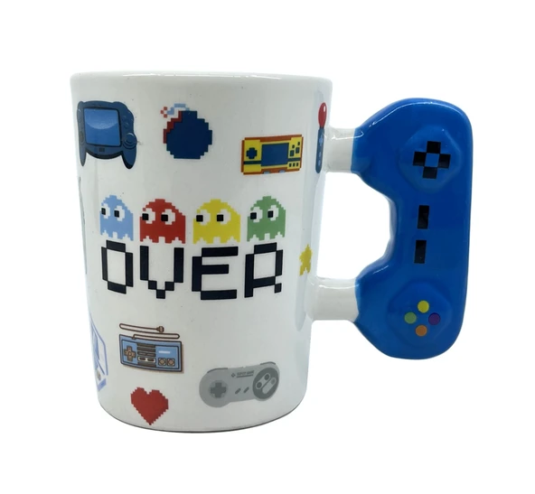Retro Gamer Tasarım Seramik Kupa - Oyun Konsolu Saplı ürün görseli 1