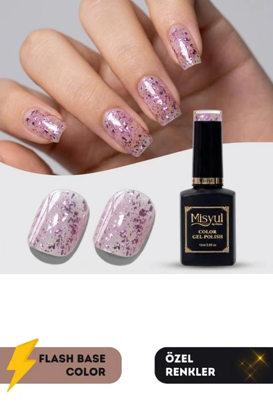 Misyul UV Led Kalıcı Oje Nail Art 15 ml Flash Base Color F06 ürün görseli 1