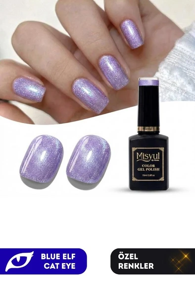 Misyul UV Led Kalıcı Oje Nail Art 15 ml Blue Elf Cat Eye Ec09 ürün görseli 1