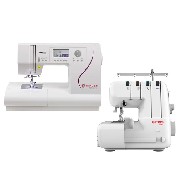 Singer C430 Professional Elektronik Dikiş Makinesi ve Elmas 328 Ev Tipi 4 İplik Overlok Makinesi Avantajlı Paket ürün görseli 1