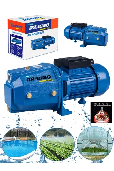 DRAGRO Jet-100p Su Pompası Motoru 9 Mt Emiş 48 Mt Basma ürün görseli 1