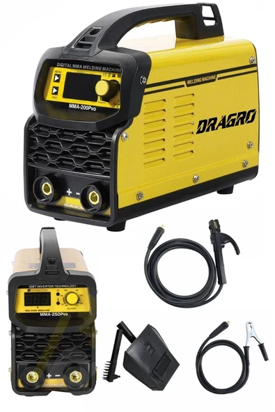DRAGRO Alman Mma 250 Amper Profesyonel Dijital Göstergeli Invertör Kaynak Makinesi ürün görseli 1