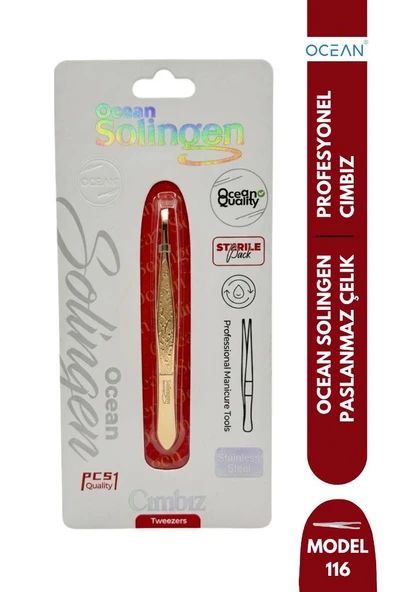 Ocean Solingen Cımbız Gold Simli Düz Ağız ASU-116 ürün görseli 1