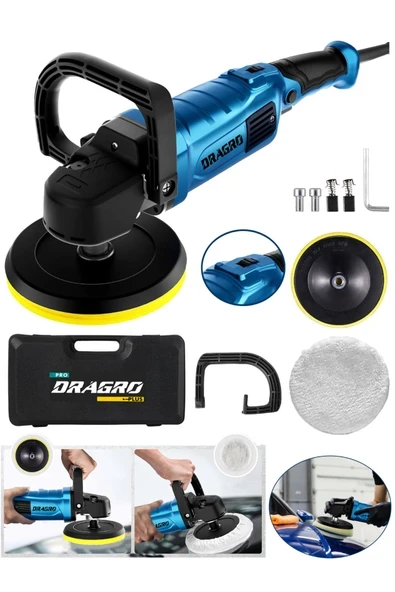 DRAGRO Alman 4200 Watt Bakir Sargili 6 Kademe Devir Ayarlı Polisaj Makinasi Zımpara Makinesi ürün görseli 1