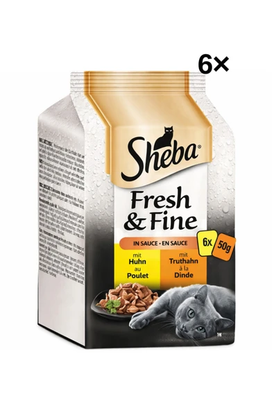 SHEBA Fresh&fıne Kümes Hayvanları Seçkisi 6X50 gr =300 Gr ürün görseli 1