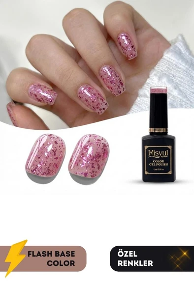 Misyul UV Led Kalıcı Oje Nail Art 15 ml Flash Base Color F05 ürün görseli 1