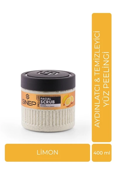 Sinep Pro-Care Scrub Aydınlatıcı ve Temizleyici Yüz Peelingi 400 ml Limon ürün görseli 1