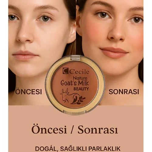 Cecile Keçi Sütlü Matte Blush - 01 - Resim 5