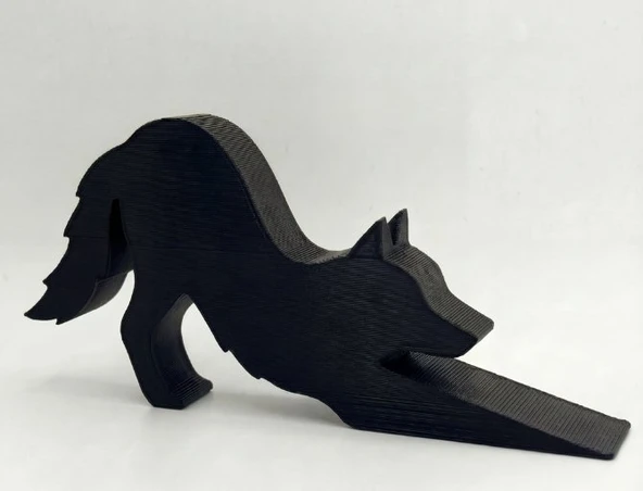 Dekoratif Kedi Formlu Kapı Stoperi - Modern Tasarım 3D Yazıcı Üretimi Kaymaz Kapı Tutucu ve Ev Aksesuarı ürün görseli 1