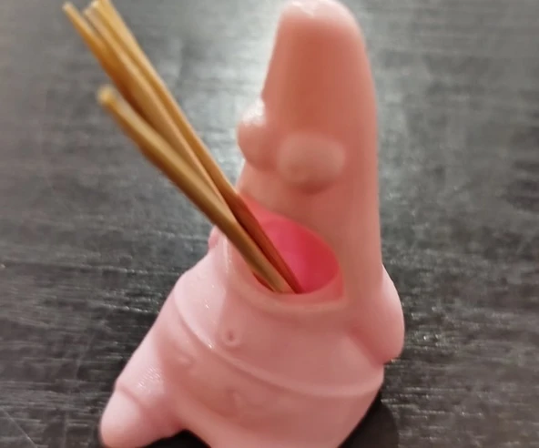 Patrick Star Figürlü Kürdanlık - SüngerBob Temalı Esprili Masaüstü Çubuk Tutucu ürün görseli 1