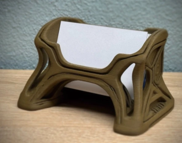 Fütüristik Geometrik Kartvizitlik - 3D Yazıcı Parametrik Tasarım Ofis Aksesuarı ürün görseli 1