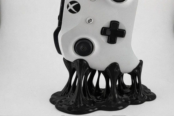 Erimiş Efektli Xbox Oyun Kolu Standı - 3D Tasarım Dekoratif Gamepad Tutucu ve Sergileme Ünitesi ürün görseli 1