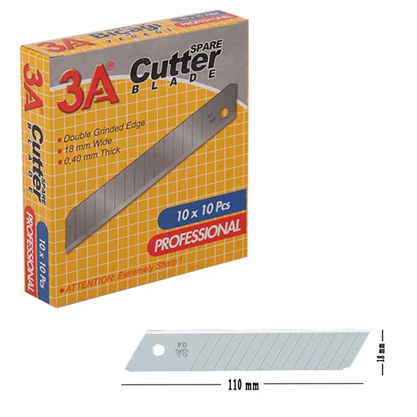 Professional 18 mm Yedek Maket Bıçağı 10 Adet ürün görseli 1