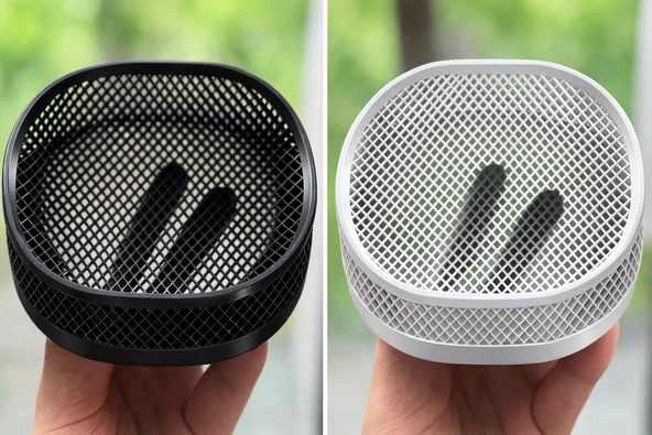 Modern Kafes Tasarımlı Oval Organizer Beyaz - 3D Yazıcı Üretimi Fonksiyonel Banyo, Mutfak ve Masa Üstü Sepeti ürün görseli 1