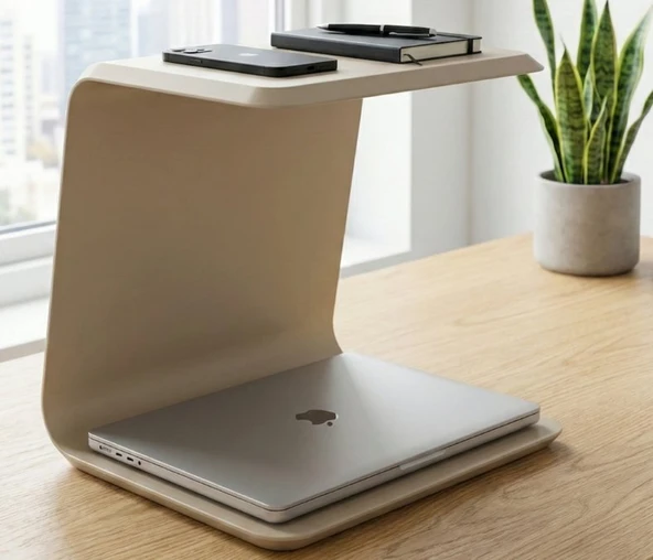 Minimalist Masaüstü Laptop Standı - Ergonomik Yükseltici ve Ofis Düzenleyici ürün görseli 1