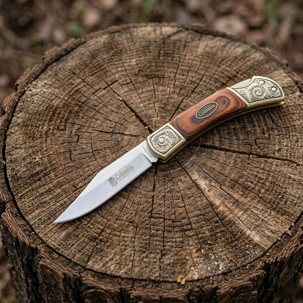 Knivox Columbia Company C1010-A İşlemeli Küçük Boy Kamp Çakısı ürün görseli 1