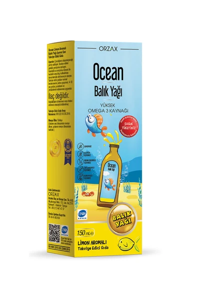 Balık Yağı Omega 3 Limon Aromalı Şurup 150 ml ürün görseli 1