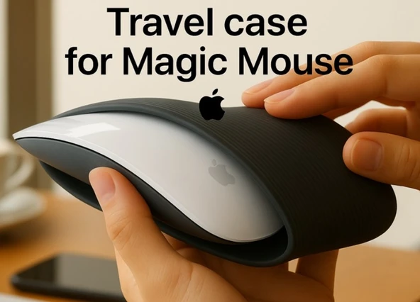 Dikey Mouse Standı ve Tutucu SİYAH - Apple Magic Mouse Uyumlu Masaüstü Organizer ürün görseli 1