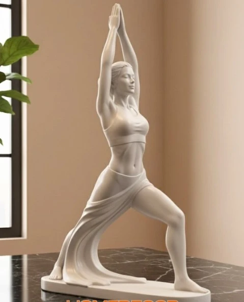 Estetik Yoga Figürleri - Modern Minimalist Kadın Heykeli - Ev ve Yoga Stüdyosu Dekoru ürün görseli 1