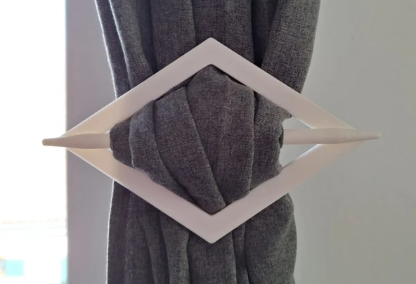 Modern Geometrik Tasarım Perde Toplama Tokası - Şık Dekoratif Perde Bağlama Aparatı ürün görseli 1