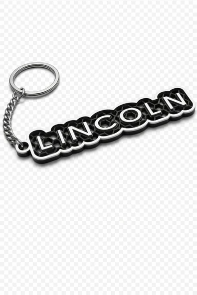3D Baskı Lincoln Logolu Anahtarlık – Şık, Dayanıklı ve Kişiye Özel TasarımV ürün görseli 1