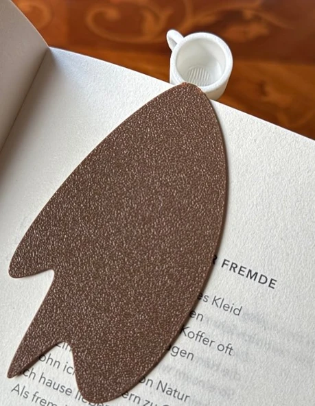 Dökülen Kahve Tasarımlı Yaratıcı Kitap Ayracı - Kitap Severlere Özel 3D Baskı Hediye ürün görseli 1