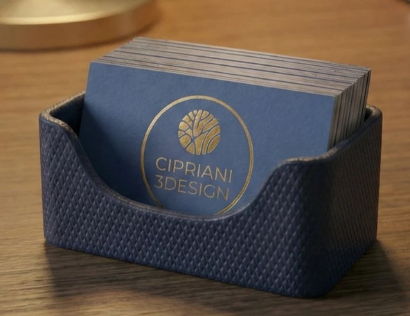 Premium Baklava Desenli Masaüstü Kartvizitlik - Modern Ofis ve Çalışma Masası Organizeri ürün görseli 1