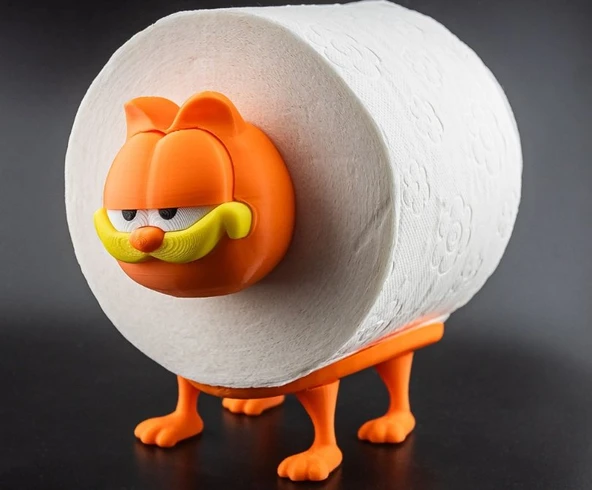 Garfield Temalı Dekoratif Tuvalet Kağıdı Standı - Eğlenceli Banyo Aksesuarı ve Düzenleyici ürün görseli 1