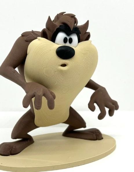 Tazmanya Canavarı Figürü - Çok Renkli 3D Baskı - Nostaljik Looney Tunes Taz Biblo ürün görseli 1