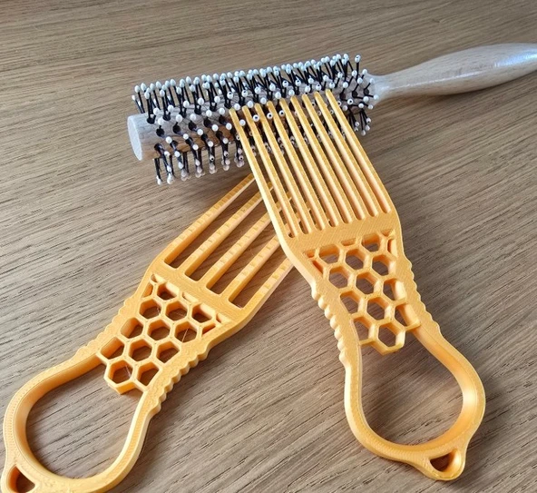 Ergonomik Geniş Dişli Afro Tarak ADET - Petek Dokulu Stil ve Saç Bakım Aparatı ürün görseli 1
