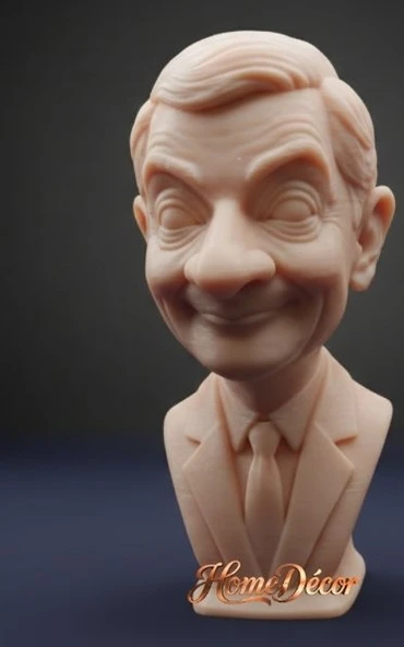 Mr. Bean Karikatür Büst Heykel - 3D Baskı Dekoratif Figür ürün görseli 1