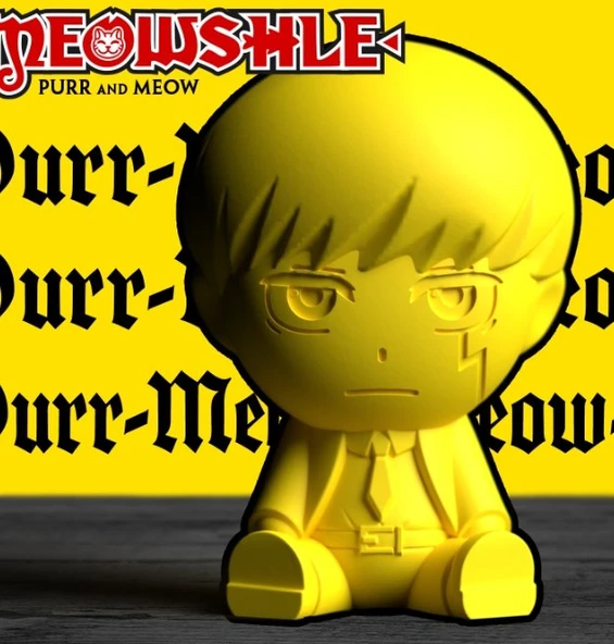 Sevimli Chibi Mash Burnedead Figürü - Mashle Magic and Muscles Anime Karakteri Dekoratif Heykelcik ürün görseli 1