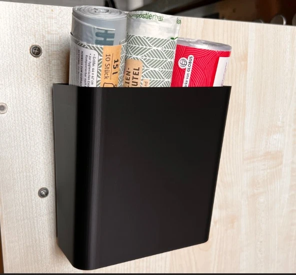 Modern Askılı Çöp Poşeti ve Rulo Düzenleyici Organizer - Mutfak Dolap Kapağı Üstü Pratik Poşetlik Standı ürün görseli 1
