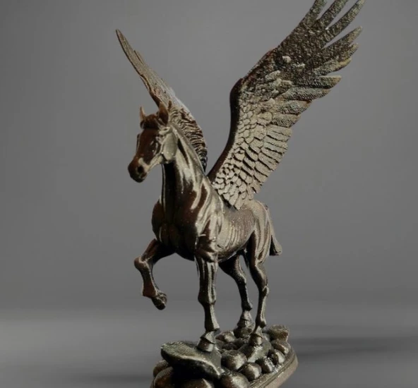 Pegasus Kanatlı At Figürü - 3D Yazıcı Mitolojik Dekoratif Biblo - Fantastik Sanat Objesi ürün görseli 1
