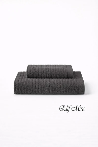 2 Parça Banyo Havlusu Seti Pamuklu Şeyma 70x140 + 50x85 Cm ürün görseli 1