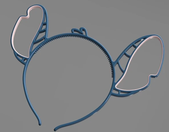Stitch Karakter Kulaklı Çocuk ve Yetişkin Saç Tacı - 3D Tasarım Kostüm Aksesuarı ve Doğum Günü Hediyesi ürün görseli 1