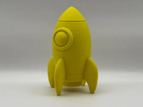Roket Figürü – 3D Baskı Uzay Temalı Dekoratif Biblo (Space Decor) ürün görseli 1
