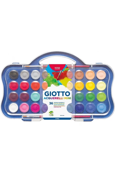 Giotto Sulu Boya 23mm 36 Renk Plastik Kutu Set ürün görseli 1