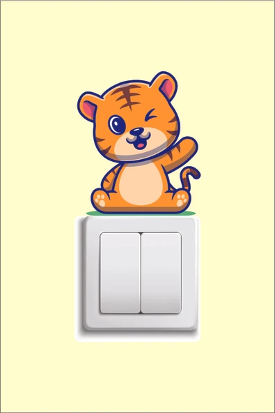 EsaKids Sevimli Priz Stickerları 14 cm ürün görseli 1