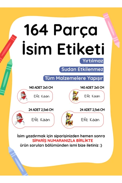 EsaKids Özel İsminiz Yazılı Okul Etiketi ürün görseli 1