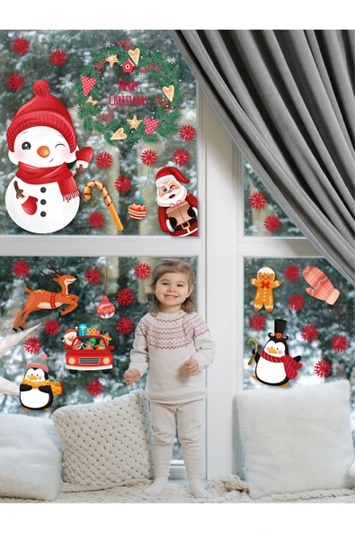 EsaKids Yılbaşı Karlı Yeni Yıl Çocuk Bebek Odası Sticker ürün görseli 1