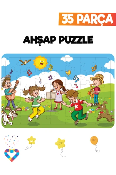 EsaKids Ahşap Çocuk Puzzle 35 Parça 20 x 30 ürün görseli 1